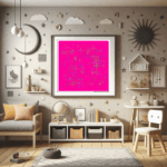 231 crosses bloomofdeepmagentaandtan childrens room