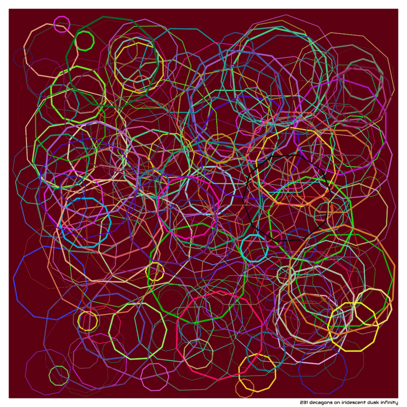 231 decagons iridescentduskinfinity