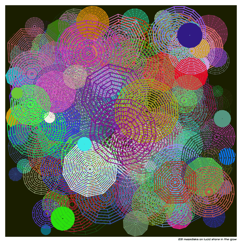 231 mazedisks on Lucid Stone in the Glow