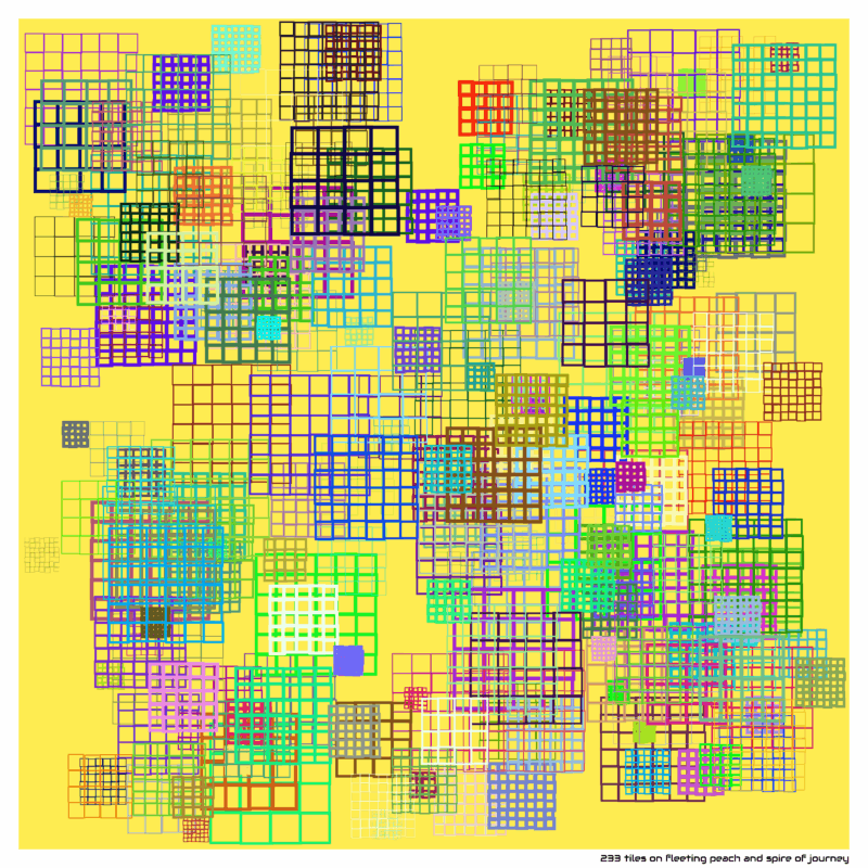 233 tiles fleetingpeachandspireofjourney