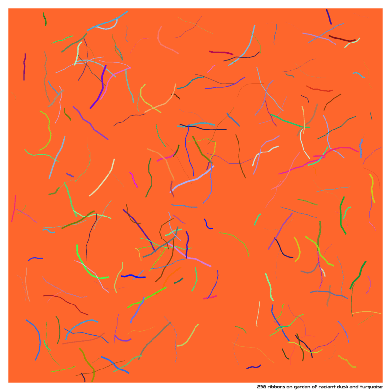 238 ribbons gardenofradiantduskandturquoise