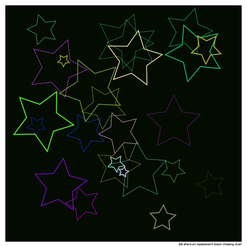 26 stars opalescentblackchasingdust