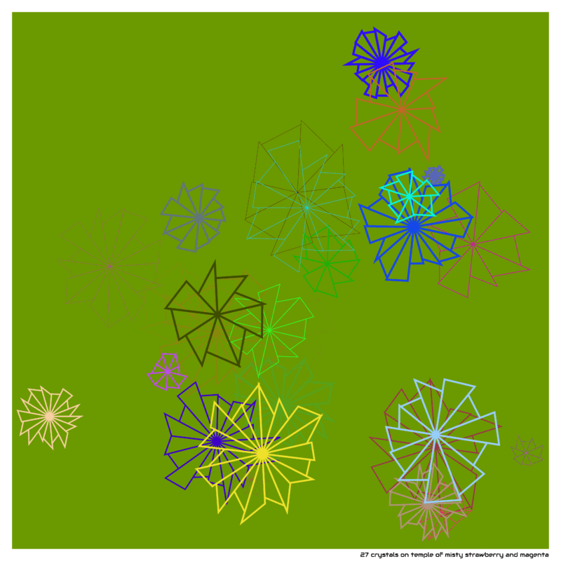 27 crystals templeofmistystrawberryandmagenta