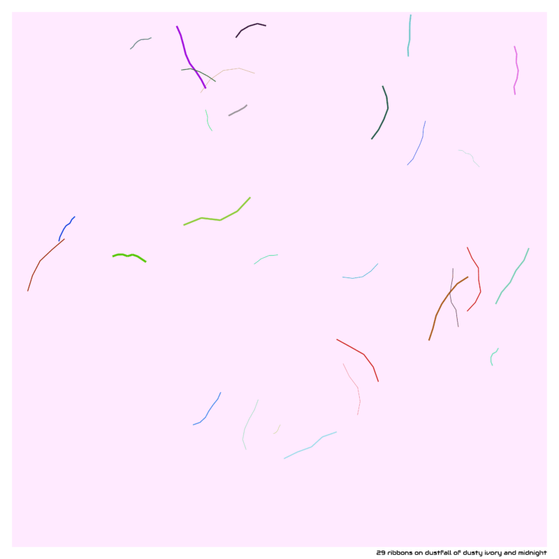 29 ribbons dustfallofdustyivoryandmidnight