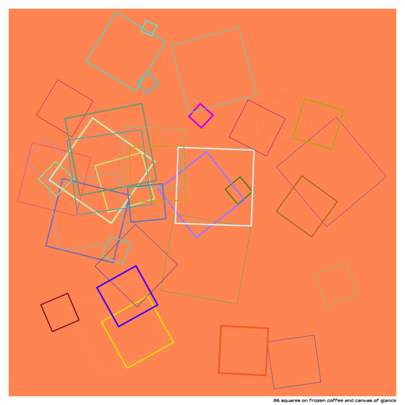 36 squares frozencoffeeandcanvasofglance