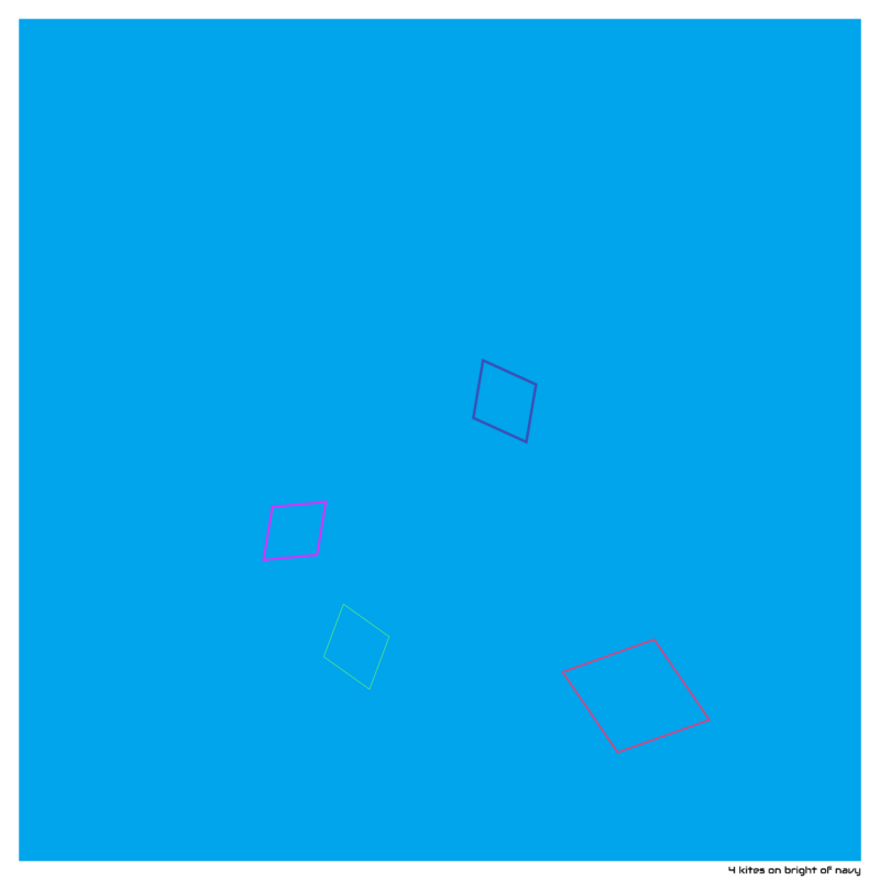 4 kites on Bright of navy