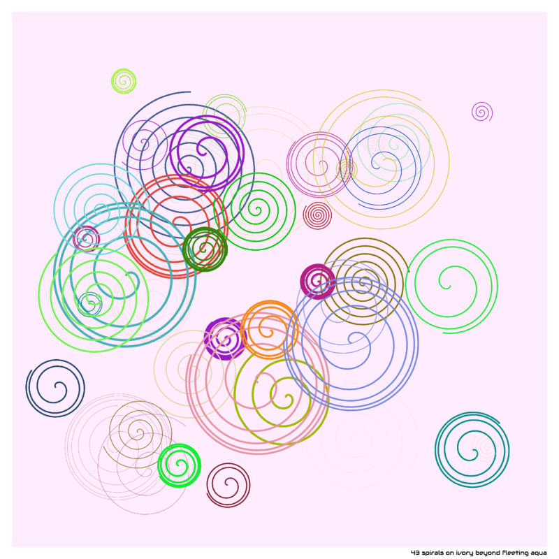 43 spirals ivorybeyondfleetingaqua