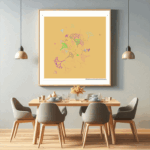 45 fractals burnishedapricotandflickeringgold dining room