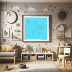 45 kites frozenaquaofwaveanddescent childrens room