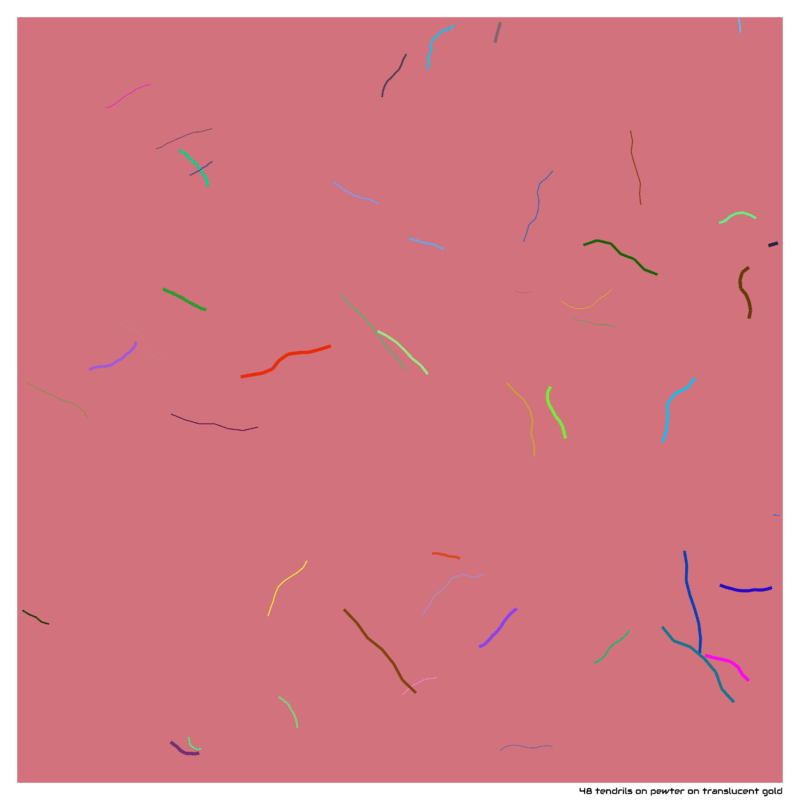 48 tendrils pewterontranslucentgold