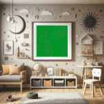 53 nonagons frozencoral childrens room