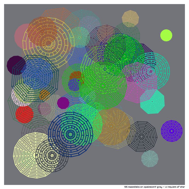 55 mazedisks opalescentgray arequiemofstar