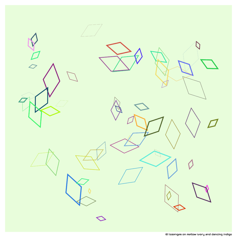 61 lozenges mellowivoryanddancingindigo