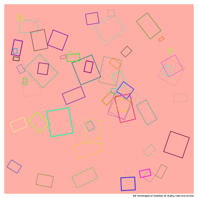 62 rectangles shadowofduskyroseandorchid