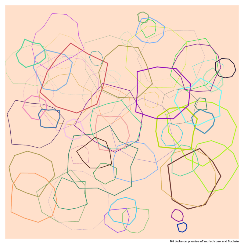 64 blobs promiseofmutedroseandfuchsia