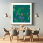 64 tiles glancedancingonluminousolive dining room