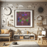 69 tiles moonofsilentperiwinkleandforest childrens room