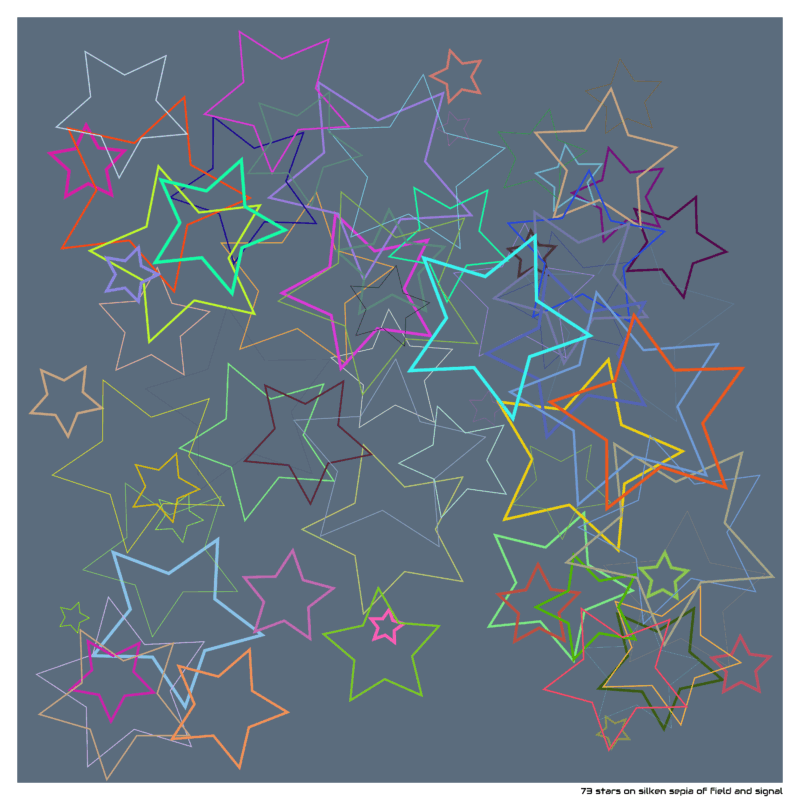 73 stars silkensepiaoffieldandsignal