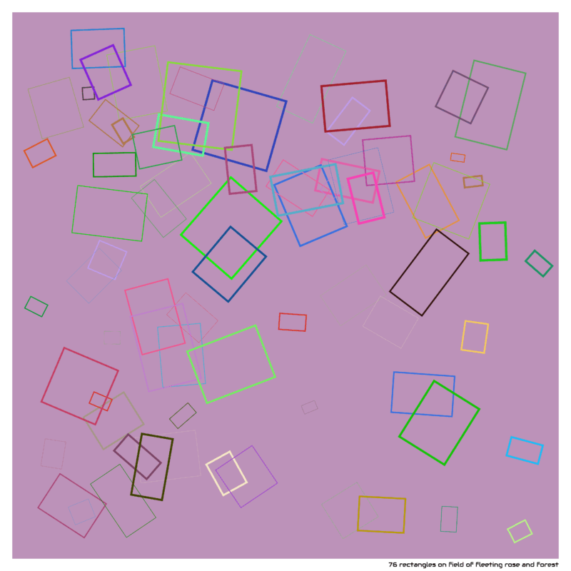 76 rectangles fieldoffleetingroseandforest