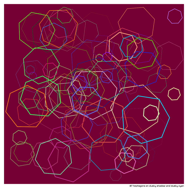87 heptagons duskyshadowandduskycyan