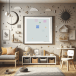 9 tiles flickeringroseandmutedbeige childrens room