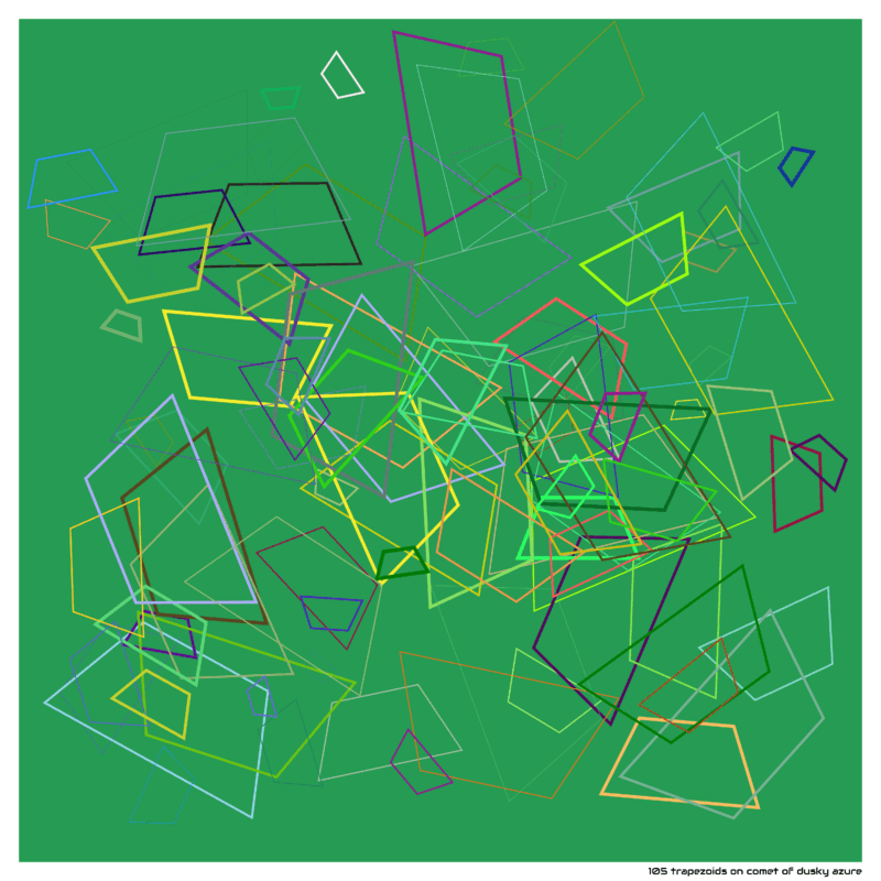 105 trapezoids cometofduskyazure