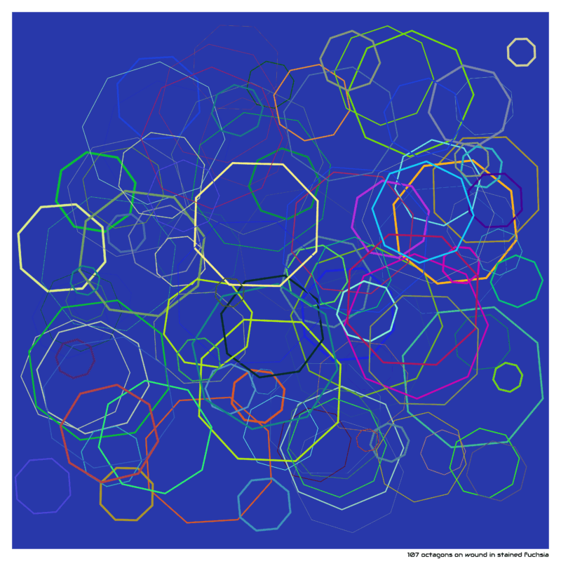 107 octagons woundinstainedfuchsia