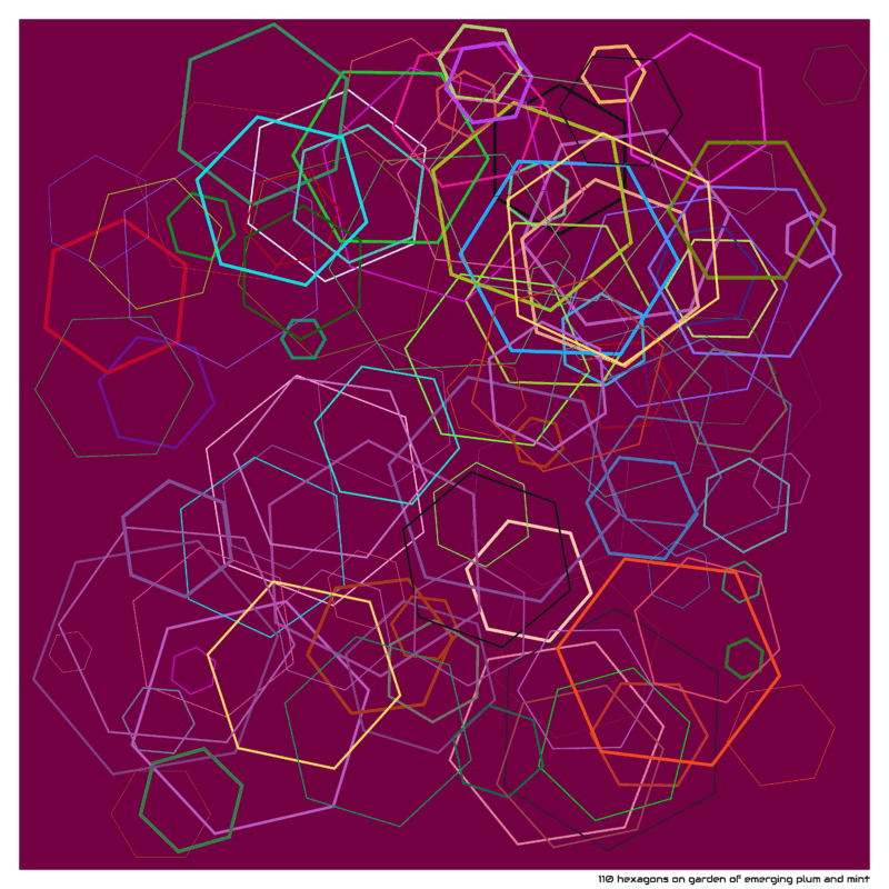 110 hexagons gardenofemergingplumandmint
