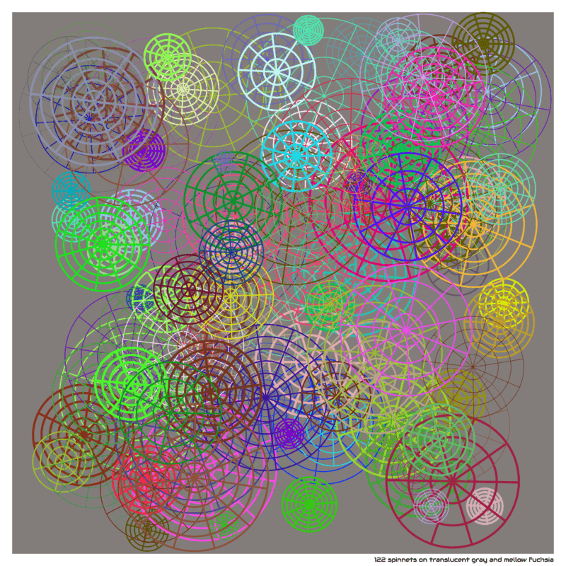 122 spinnets translucentgrayandmellowfuchsia