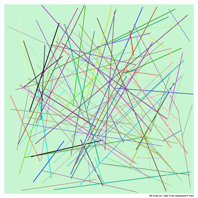 131 lines rosefromopalescentflax