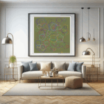 134 pentagons fieldofgoldenamberandmustard living room