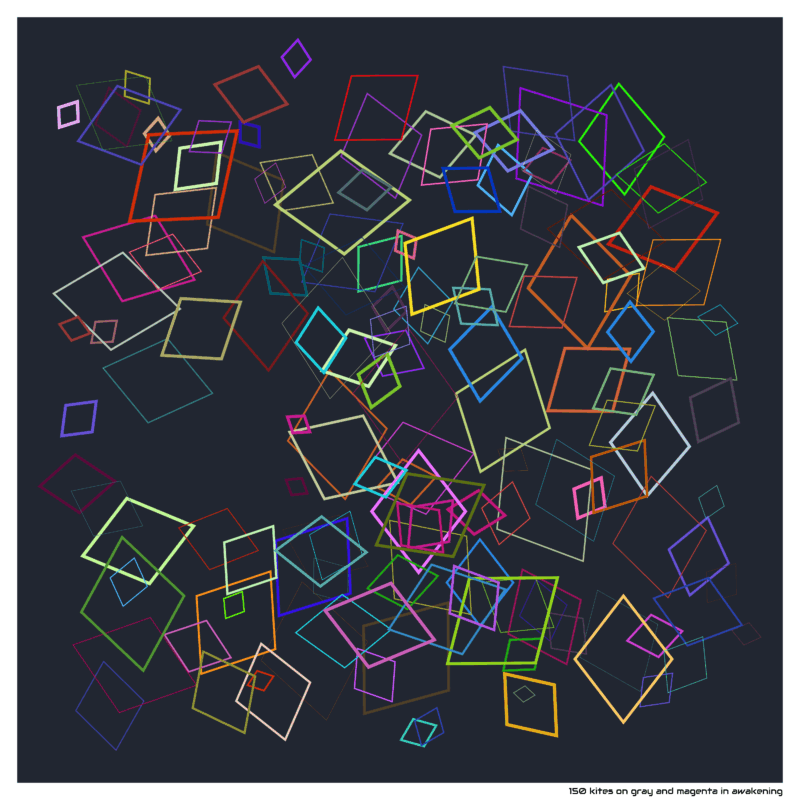 150 kites grayandmagentainawakening