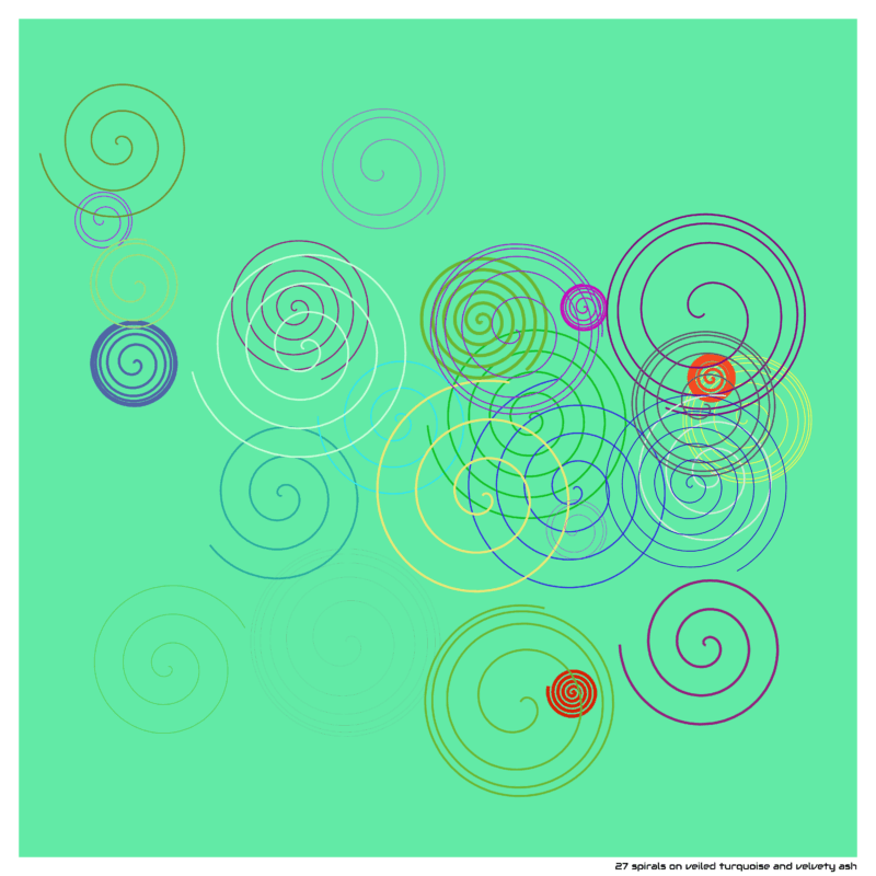 27 spirals veiledturquoiseandvelvetyash