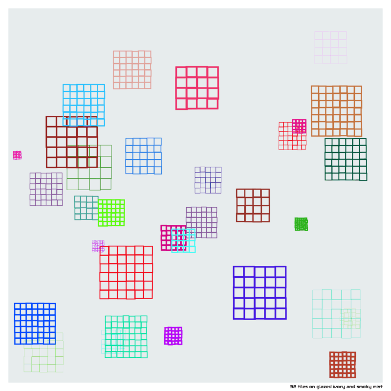 32 tiles glazedivoryandsmokymist