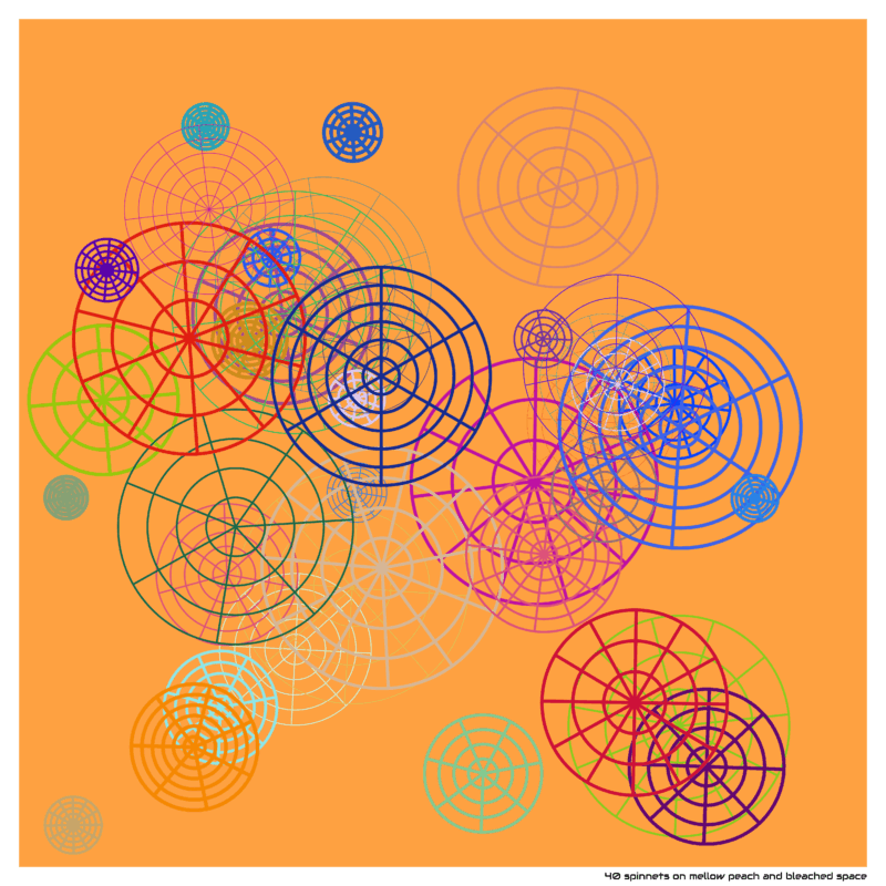 40 spinnets mellowpeachandbleachedspace
