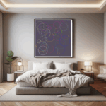 57 circles bloomofbrokenperiwinkleandcharcoal bedroom