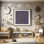 57 circles bloomofbrokenperiwinkleandcharcoal childrens room