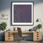 57 circles bloomofbrokenperiwinkleandcharcoal office