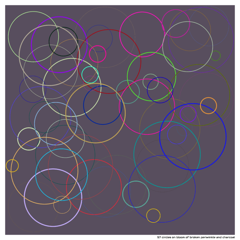 57 circles bloomofbrokenperiwinkleandcharcoal