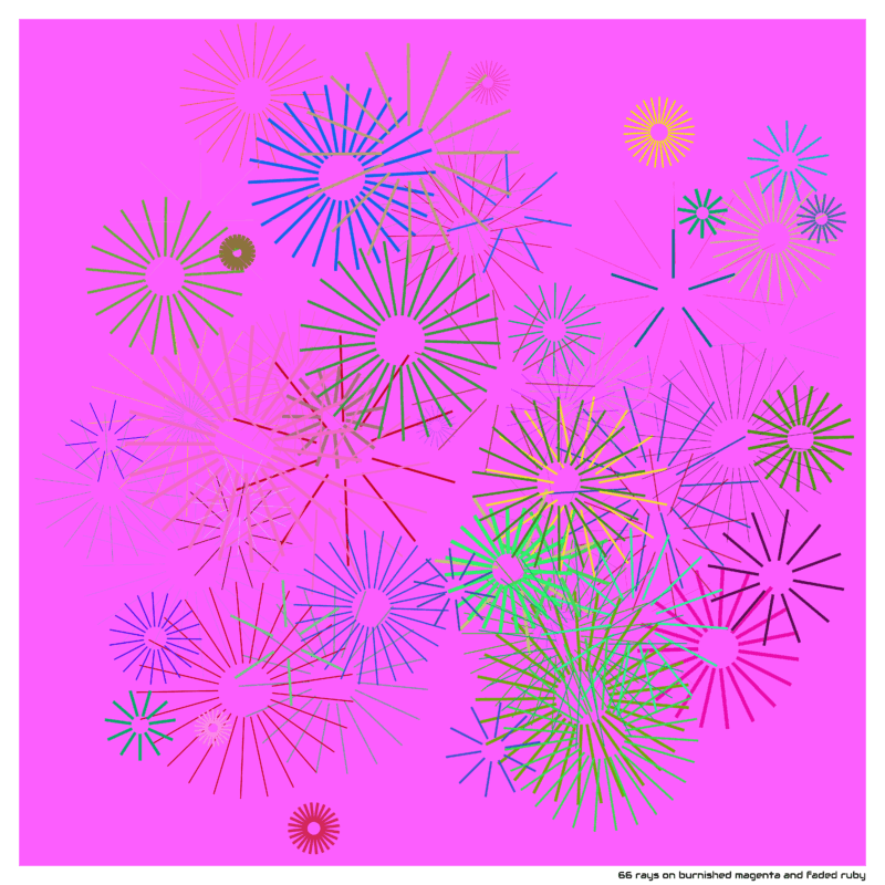 66 rays burnishedmagentaandfadedruby