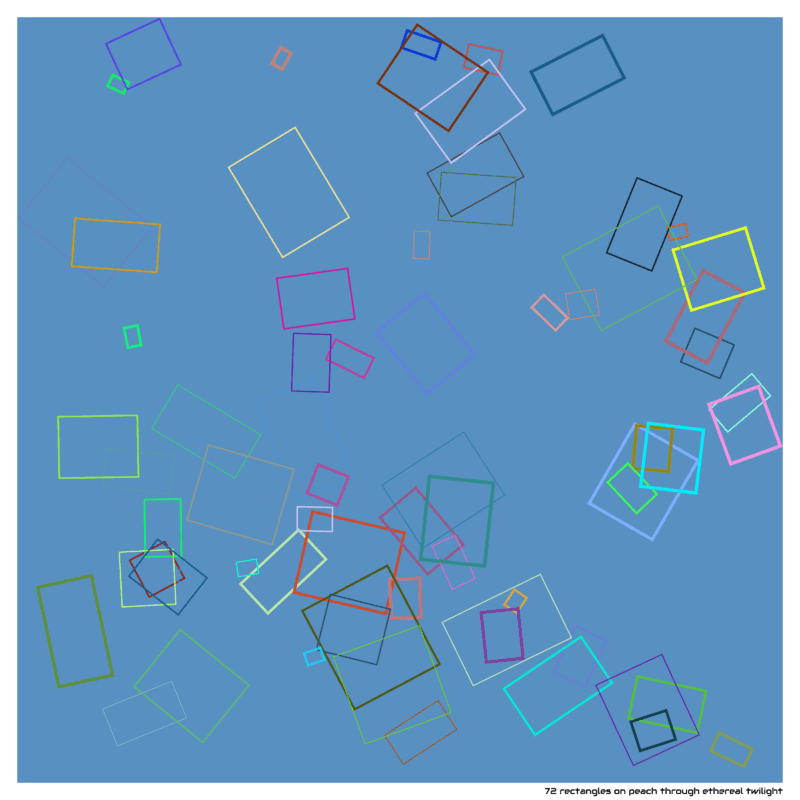 72 rectangles peachthroughetherealtwilight