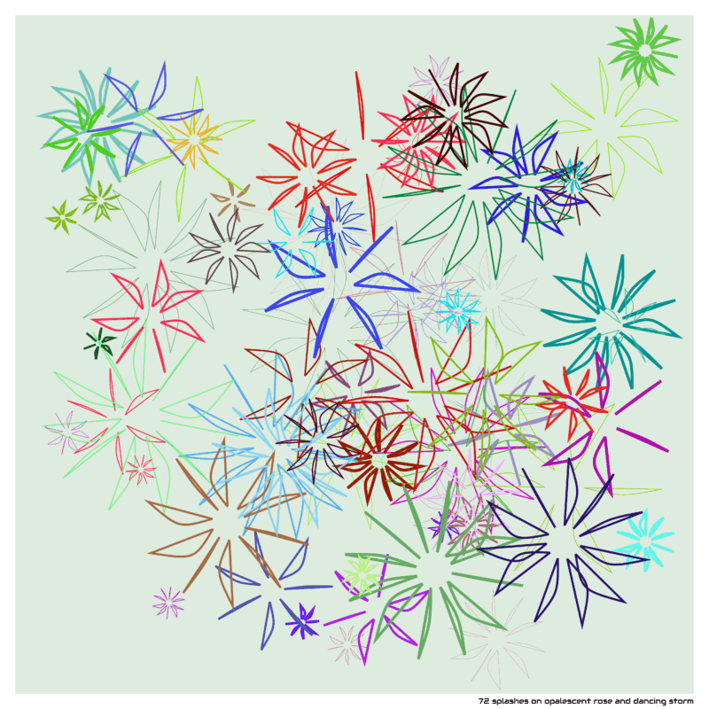 72 splashes opalescentroseanddancingstorm