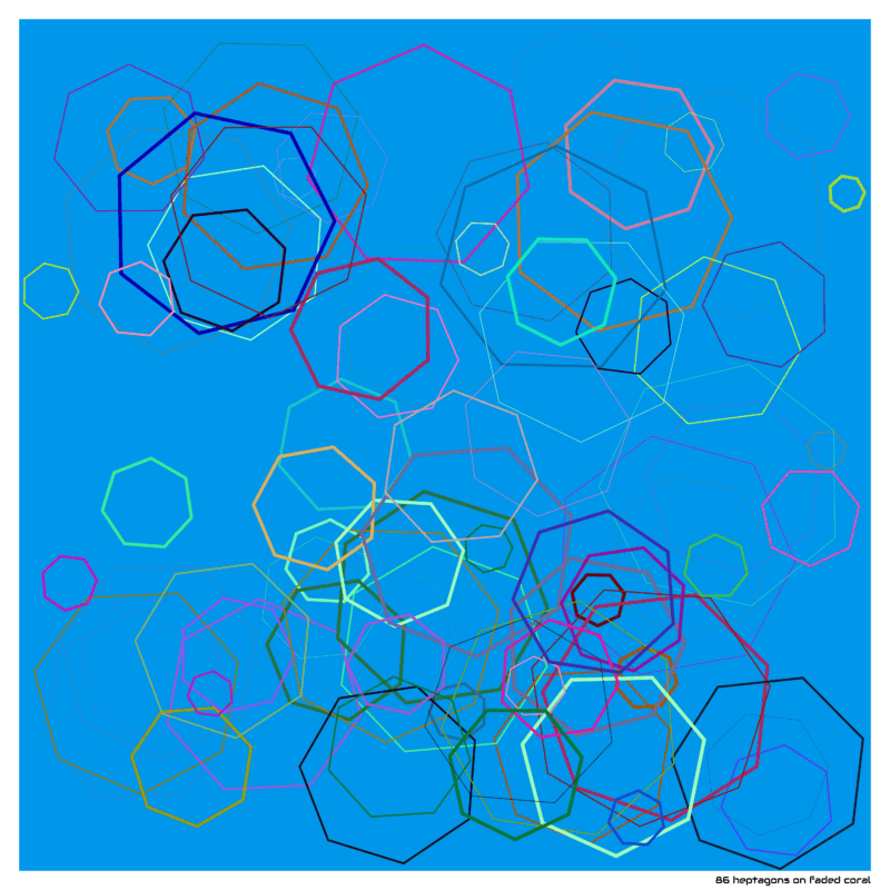 86 heptagons fadedcoral