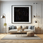 40 raindrops gleamingblackfromlight living room
