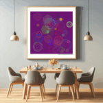 48 spirals enchantedstrawberryanddullcerulean dining room