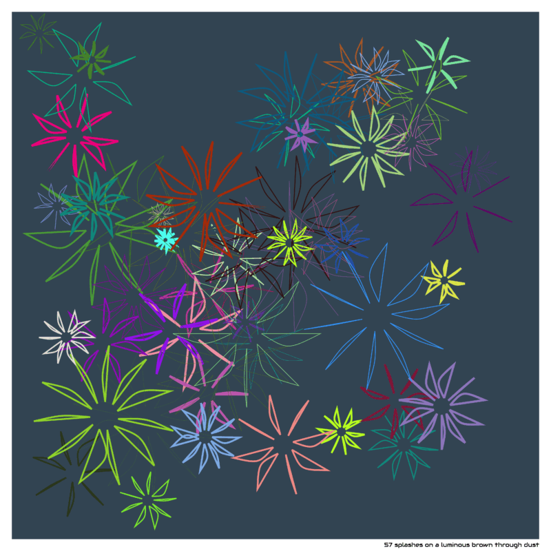 57 splashes aluminousbrownthroughdust