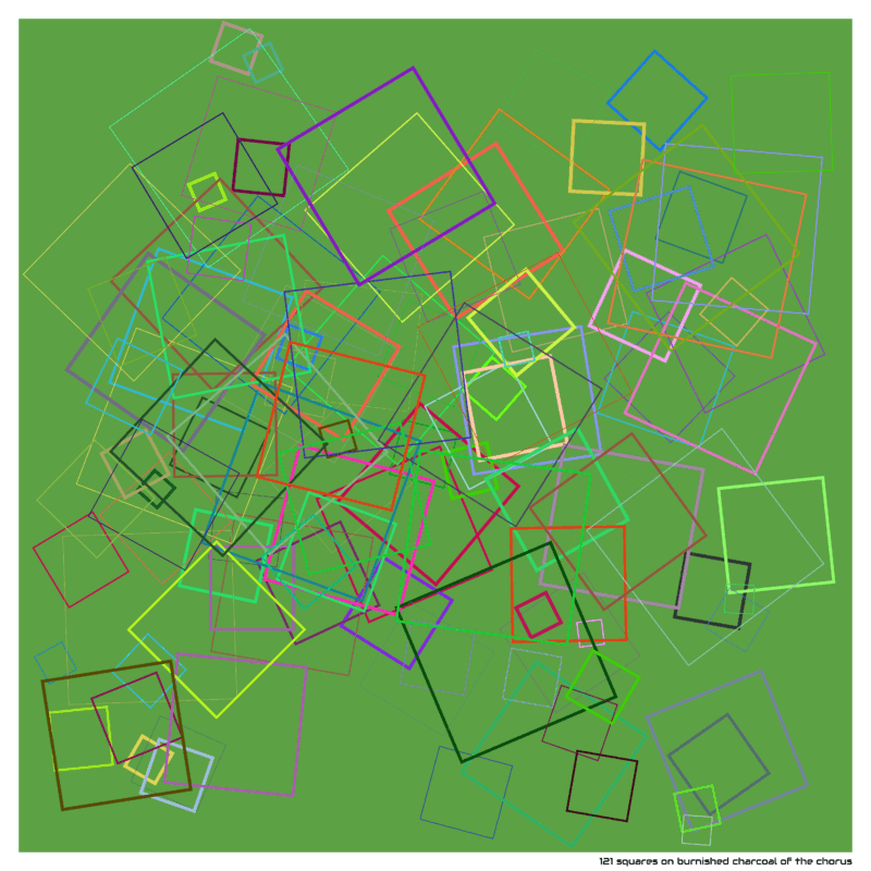 121 squares burnishedcharcoalofthechorus