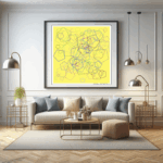 129 pentagons apricotbeyondradiantmint living room