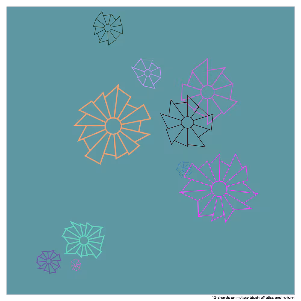 10 shards mellow blush of bliss and return