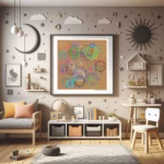 107 spirals coffee upon dusky silver childrens room